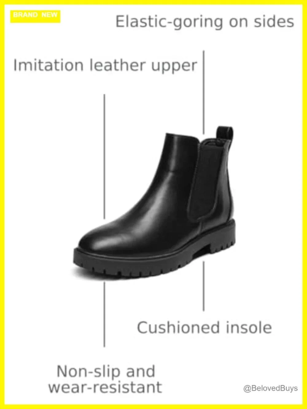 Women's Low Heel Chelsea Ankle Boots Slip On Elastic Fall Booties